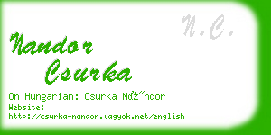 nandor csurka business card